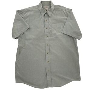 L.L. Bean (Green) Short Sleeve Button Down Mens L-Tall